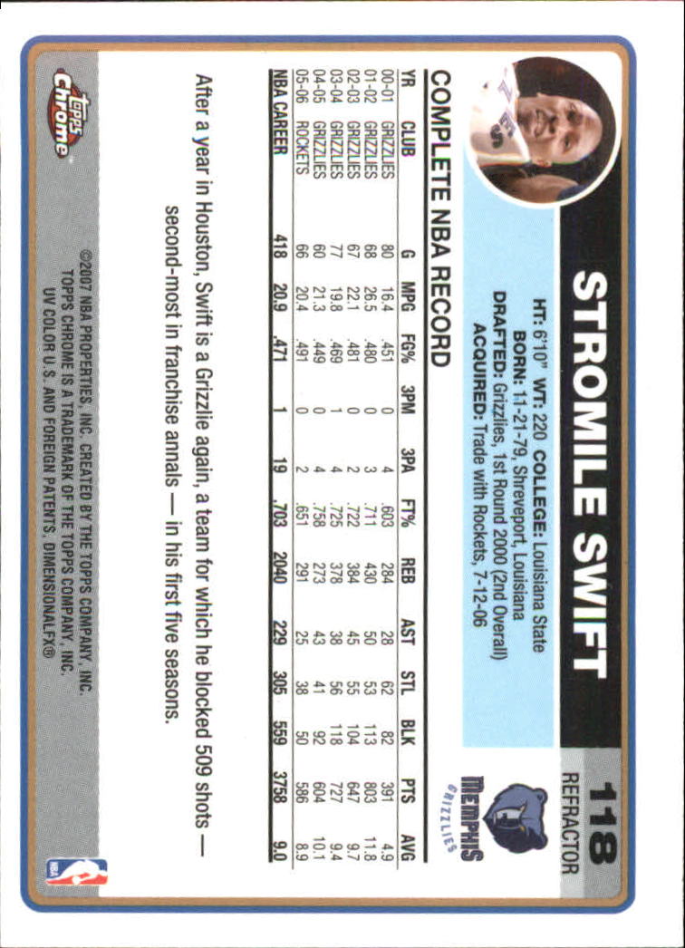 Tarjetas de inserción paralela ""Refractores"" de baloncesto cromadas Topps 2006-07 - Imagen 79 de 113
