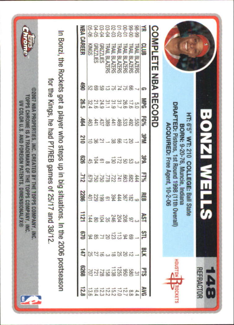 Tarjetas de inserción paralela ""Refractores"" de baloncesto cromadas Topps 2006-07 - Imagen 105 de 113