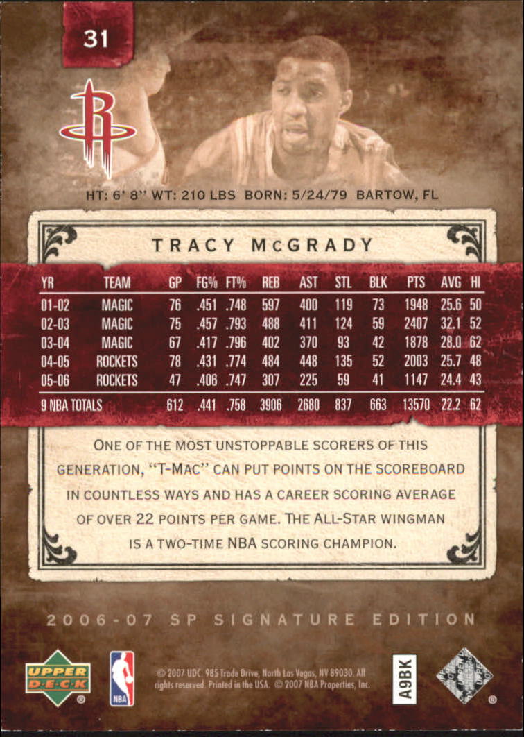 2006/2007 SP Signature Edition (Upper Deck) Basketball - Picture 13 of 51