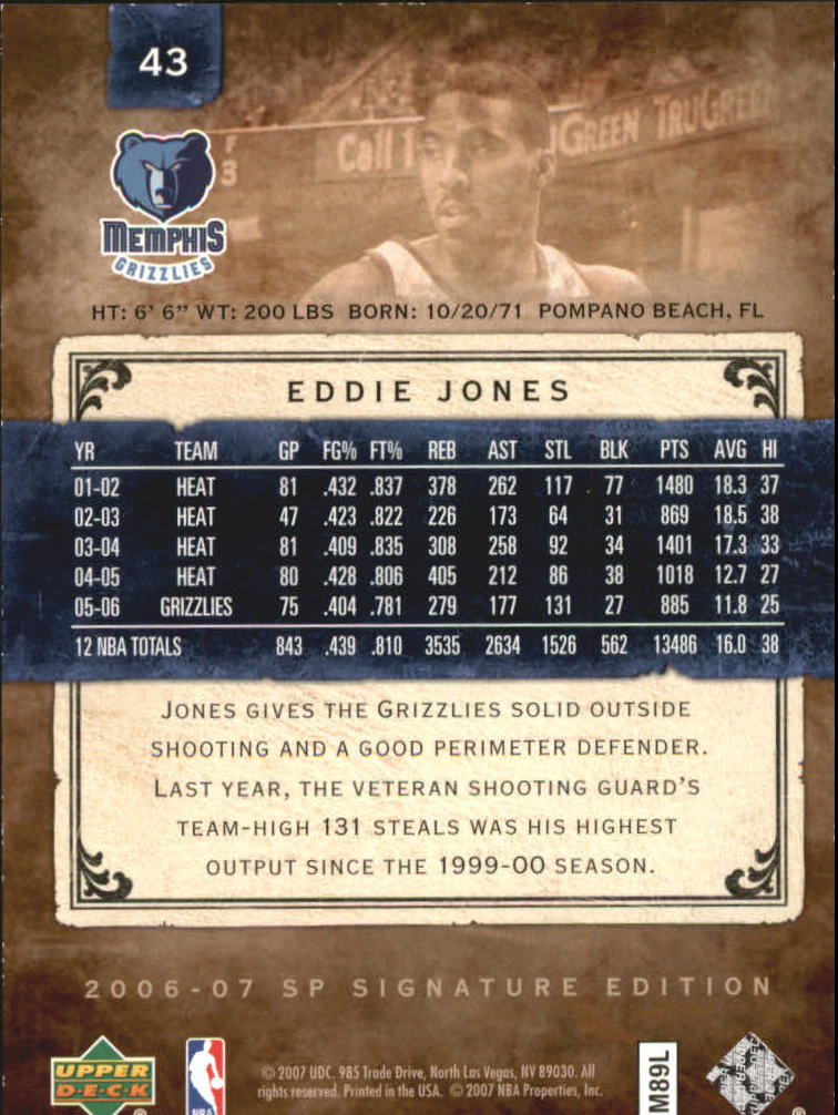 2006/2007 SP Signature Edition (Upper Deck) Basketball - Picture 21 of 51