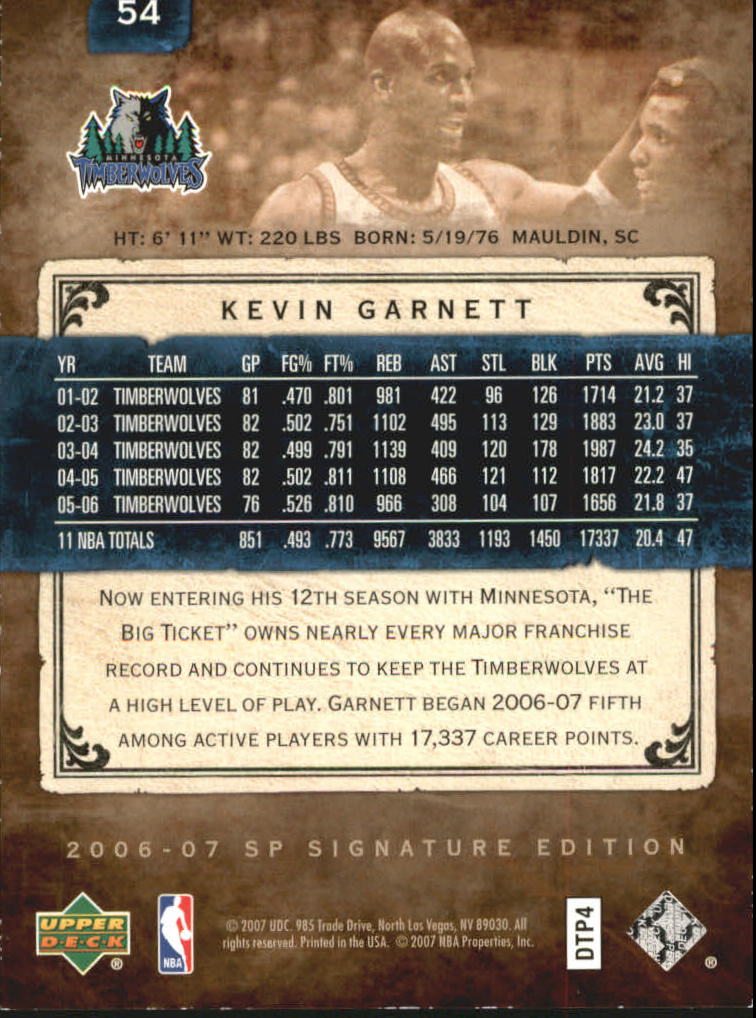 2006/2007 SP Signature Edition (Upper Deck) Basketball - Picture 25 of 51