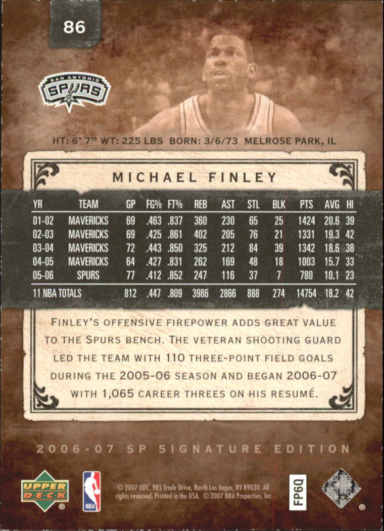 2006/2007 SP Signature Edition (Upper Deck) Basketball - Picture 39 of 51