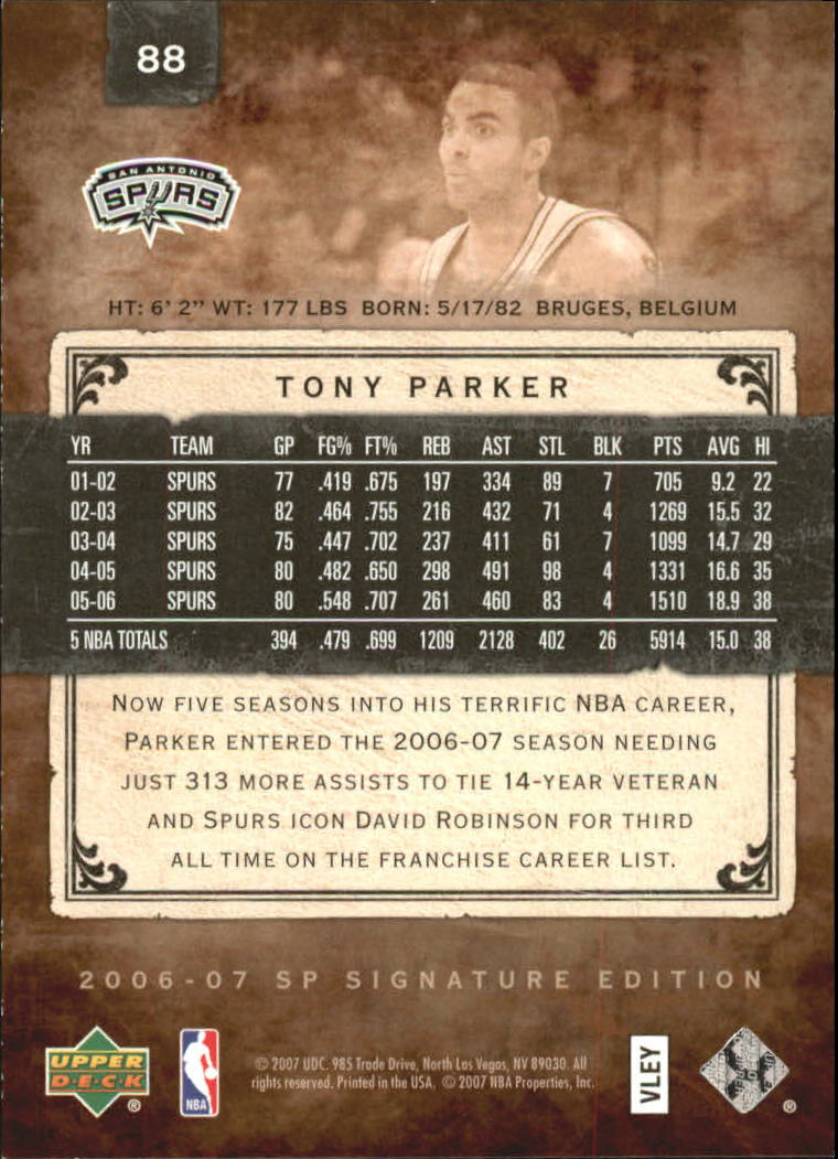 2006/2007 SP Signature Edition (Upper Deck) Basketball - Picture 41 of 51