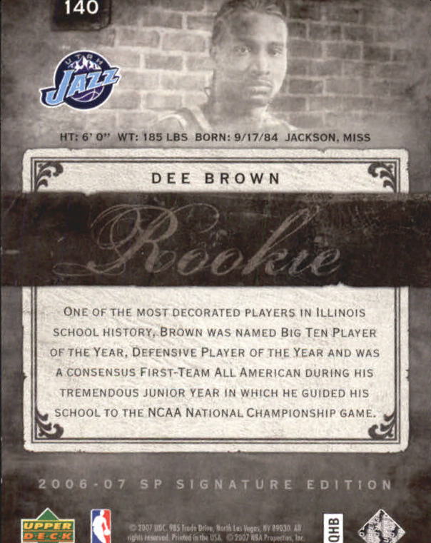 2006/2007 SP Signature Edition (Upper Deck) Basketball - Picture 51 of 51