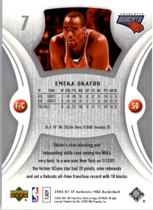 2006-07 SP Authentic Basketball Card Pick - Picture 15 of 195