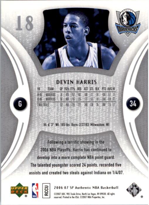 2006-07 SP Authentic Basketball Card Pick - Picture 37 of 195