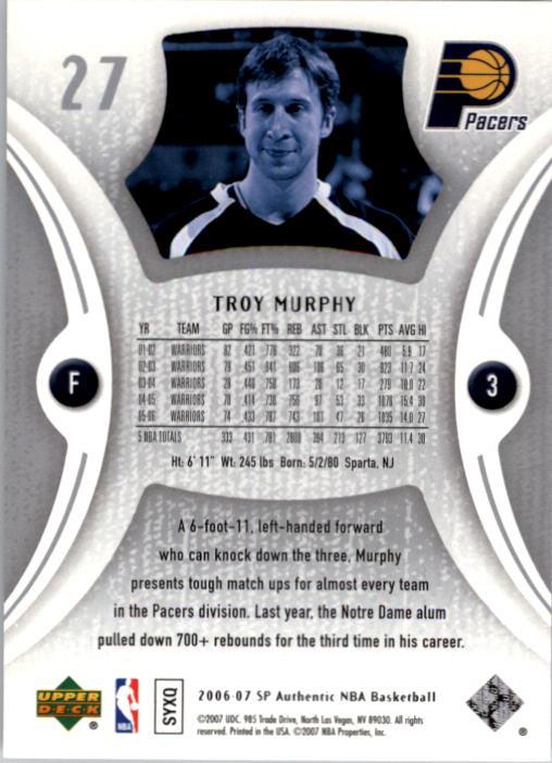 2006-07 SP Authentic Basketball Card Pick - Picture 55 of 195