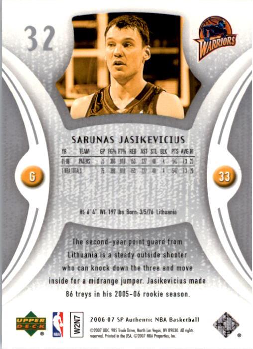 2006-07 SP Authentic Basketball Card Pick - Picture 65 of 195