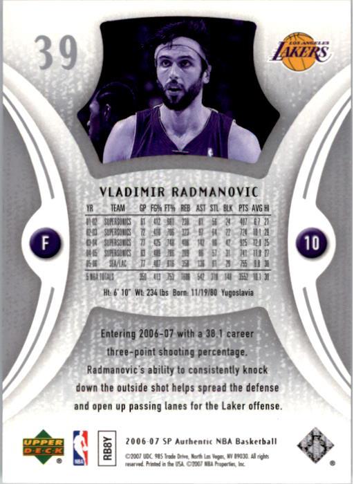 2006-07 SP Authentic Basketball Card Pick - Picture 79 of 195