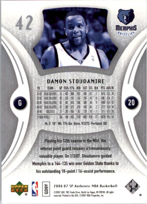 2006-07 SP Authentic Basketball Card Pick - Picture 85 of 195
