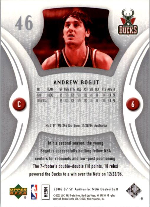 2006-07 SP Authentic Basketball Card Pick - Picture 93 of 195