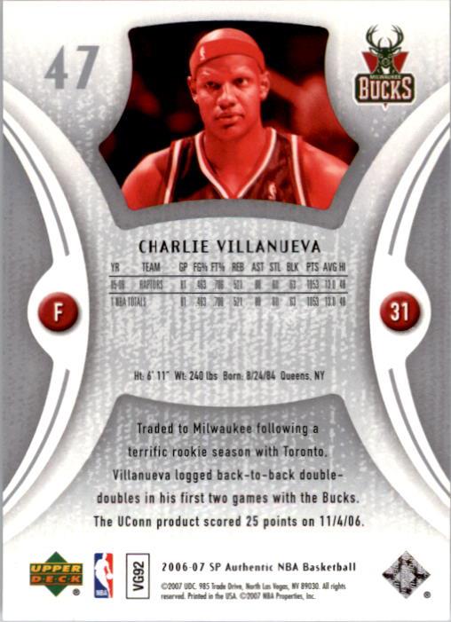 2006-07 SP Authentic Basketball Card Pick - Picture 95 of 195