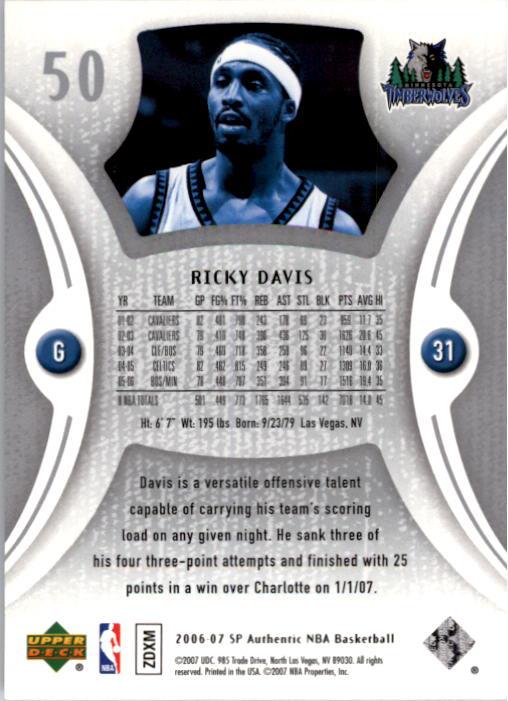 2006-07 SP Authentic Basketball Card Pick - Picture 101 of 195