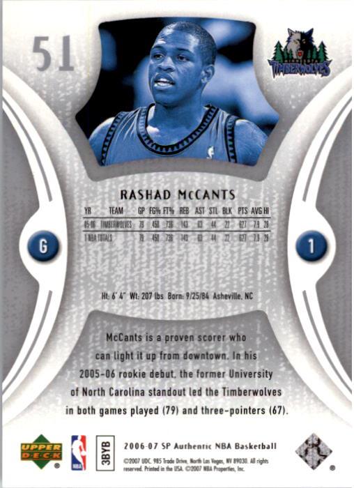 2006-07 SP Authentic Basketball Card Pick - Picture 103 of 195