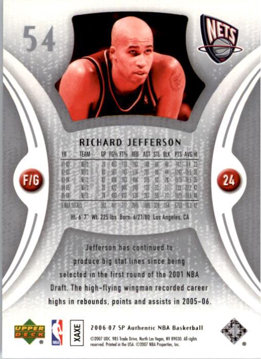 2006-07 SP Authentic Basketball Card Pick - Picture 109 of 195