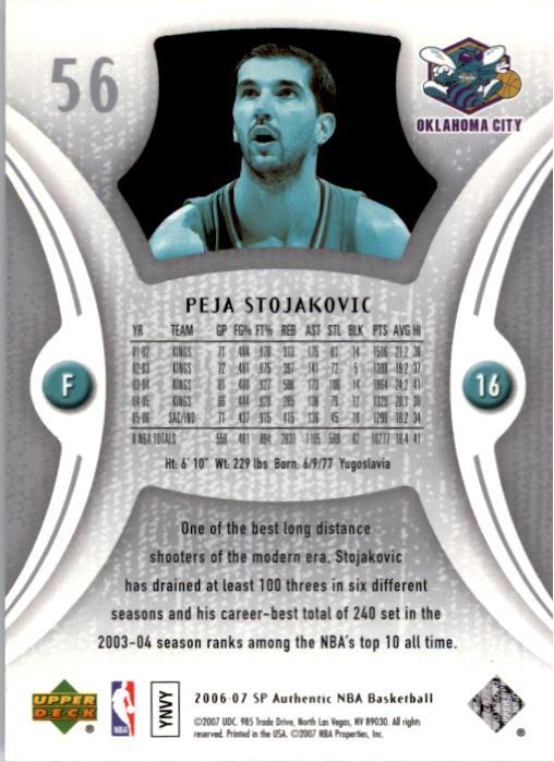 2006-07 SP Authentic Basketball Card Pick - Picture 113 of 195