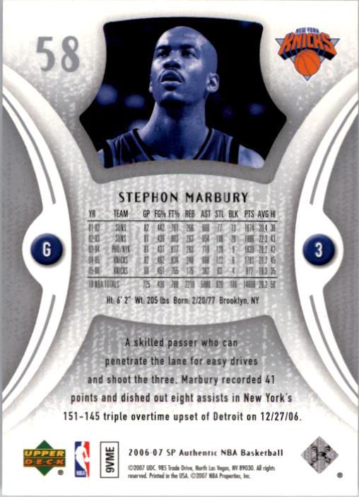 2006-07 SP Authentic Basketball Card Pick - Picture 117 of 195