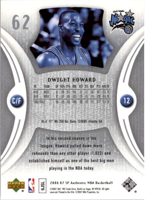 2006-07 SP Authentic Basketball Card Pick - Picture 125 of 195