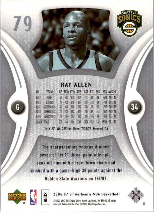 2006-07 SP Authentic Basketball Card Pick - Picture 159 of 195