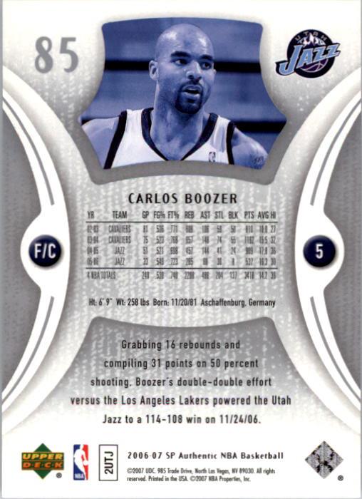 2006-07 SP Authentic Basketball Card Pick - Picture 171 of 195