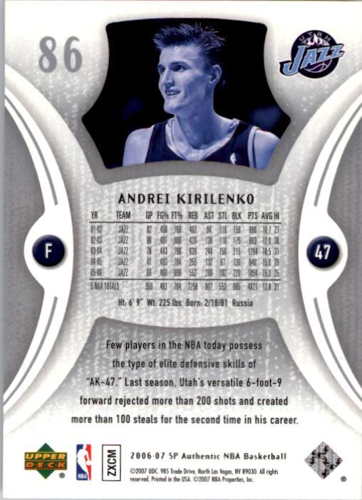 2006-07 SP Authentic Basketball Card Pick - Picture 173 of 195