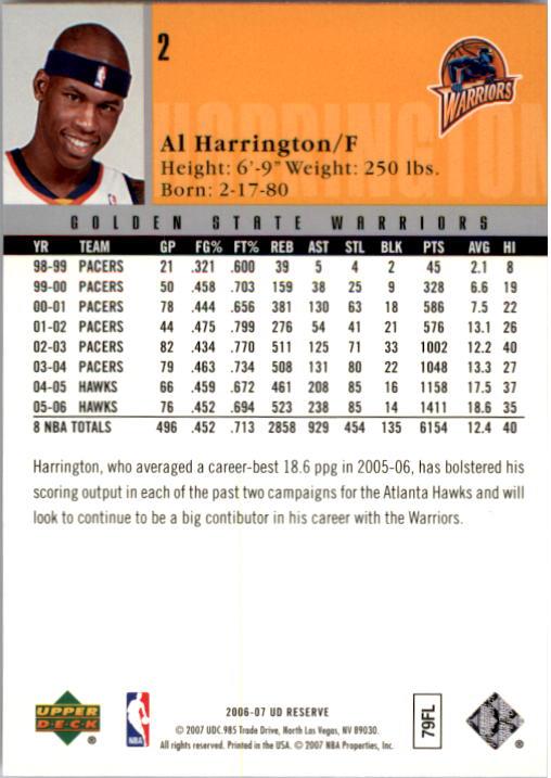 2006/2007 UD Reserve (Upper Deck) Basketball - Picture 131 of 131
