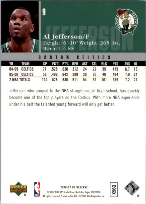 2006/2007 UD Reserve (Upper Deck) Basketball - Picture 129 of 131