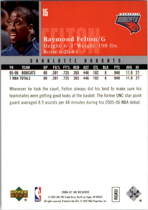 2006/2007 UD Reserve (Upper Deck) Basketball - Picture 121 of 131