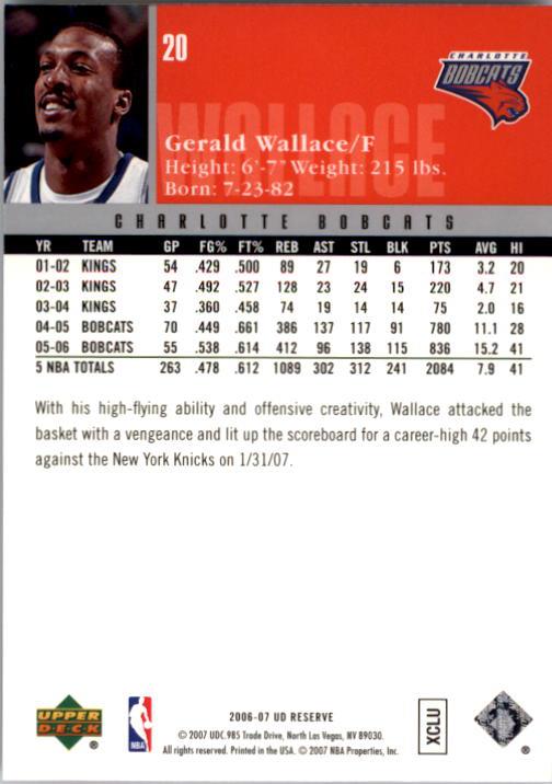 2006/2007 UD Reserve (Upper Deck) Basketball - Picture 117 of 131