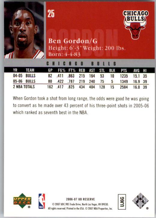 2006/2007 UD Reserve (Upper Deck) Basketball - Picture 115 of 131