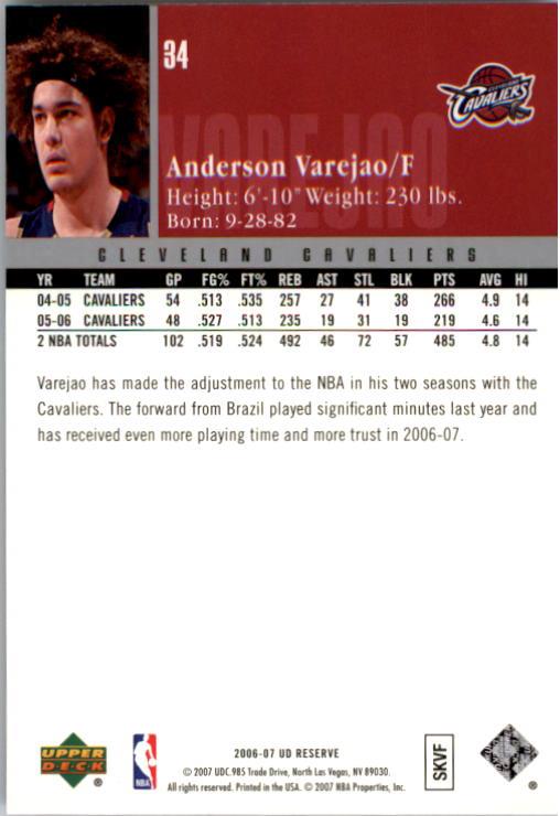 2006/2007 UD Reserve (Upper Deck) Basketball - Picture 105 of 131