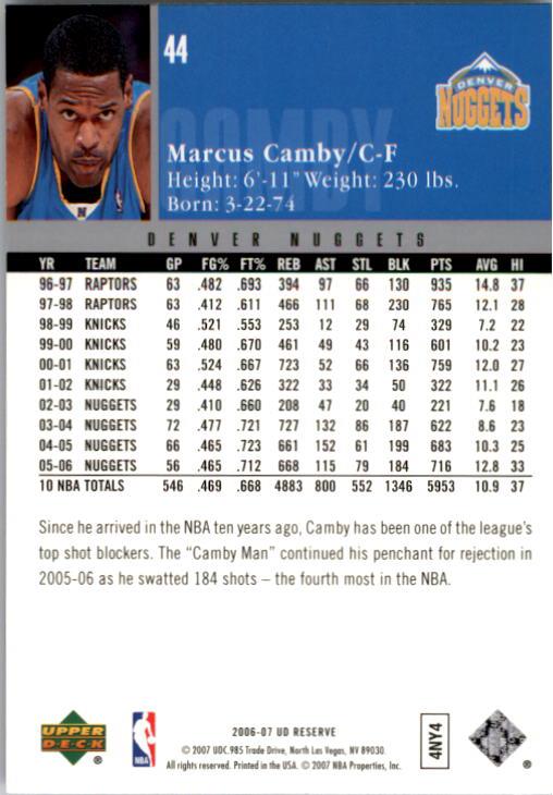 2006/2007 UD Reserve (Upper Deck) Basketball - Picture 97 of 131