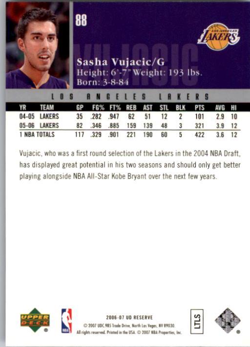 2006/2007 UD Reserve (Upper Deck) Basketball - Picture 75 of 131