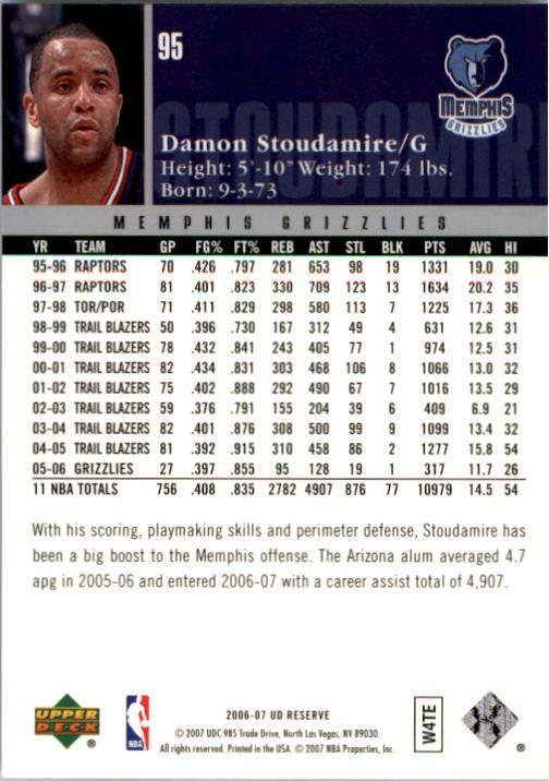 2006/2007 UD Reserve (Upper Deck) Basketball - Picture 69 of 131