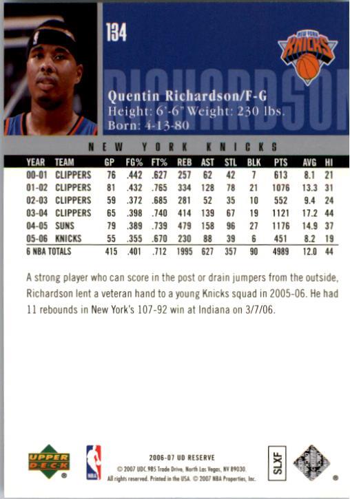 2006/2007 UD Reserve (Upper Deck) Basketball - Picture 55 of 131