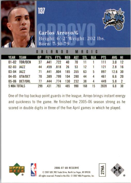 2006/2007 UD Reserve (Upper Deck) Basketball - Picture 53 of 131