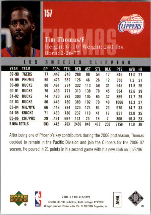 2006/2007 UD Reserve (Upper Deck) Basketball - Picture 43 of 131
