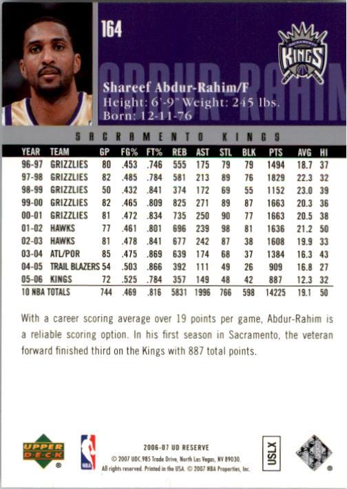 2006/2007 UD Reserve (Upper Deck) Basketball - Picture 37 of 131