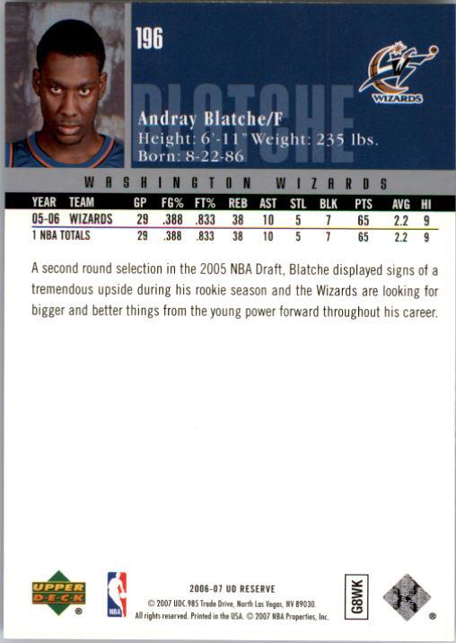 2006/2007 UD Reserve (Upper Deck) Basketball - Picture 11 of 131