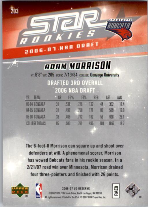2006/2007 UD Reserve (Upper Deck) Basketball - Picture 7 of 131