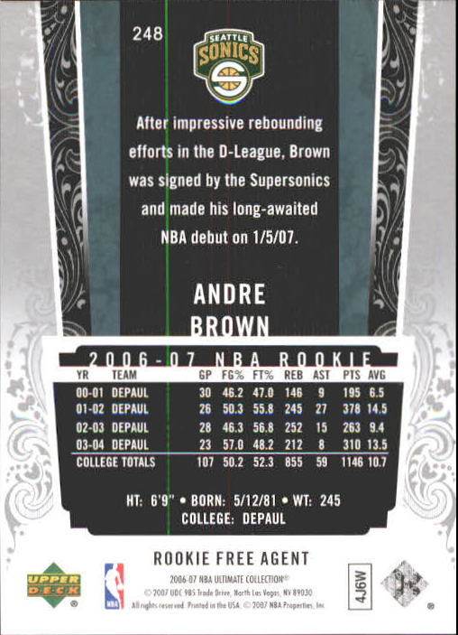 2006/2007 Ultimate Collection (Upper Deck) Basketball - Picture 7 of 111
