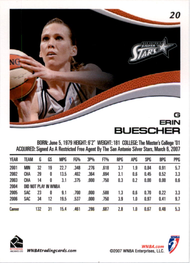 B0492- 2007 WNBA Basketball Card #s 1-90 +Inserts -You Pick- 15+ FREE US SHIP