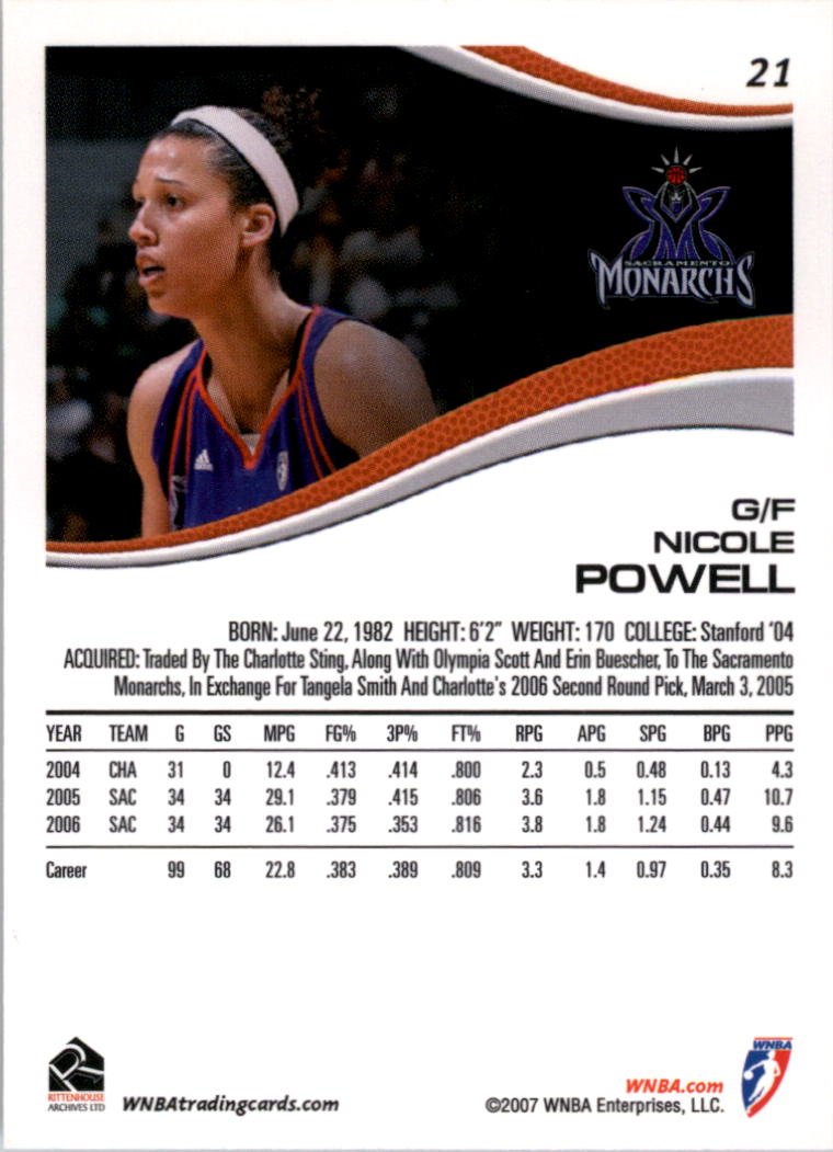 B0492- 2007 WNBA Basketball Card #s 1-90 +Inserts -You Pick- 15+ FREE US SHIP