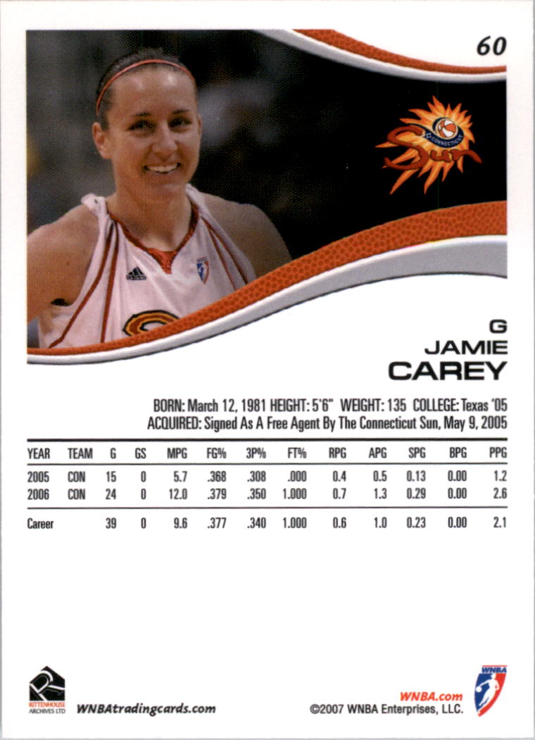 B0492- 2007 WNBA Basketball Card #s 1-90 +Inserts -You Pick- 15+ FREE US SHIP