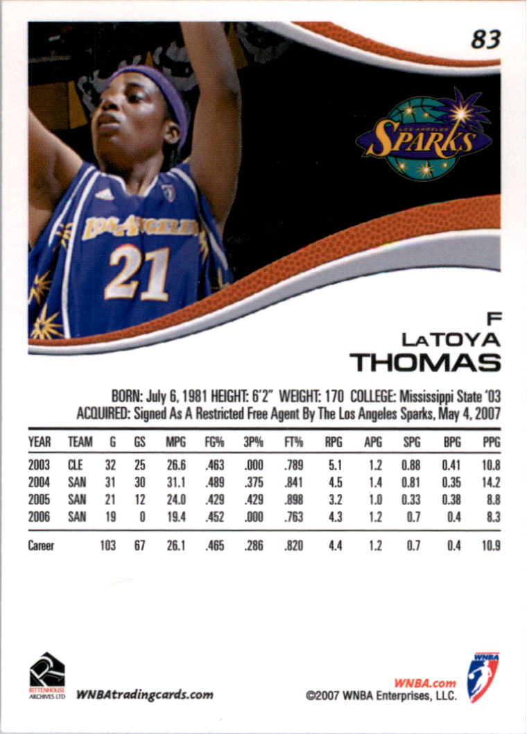 B0492- 2007 WNBA Basketball Card #s 1-90 +Inserts -You Pick- 15+ FREE US SHIP