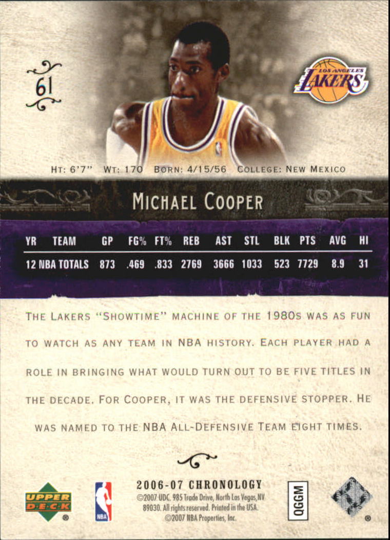 2006/2007 Chronology (Upper Deck) Basketball - Picture 15 of 33