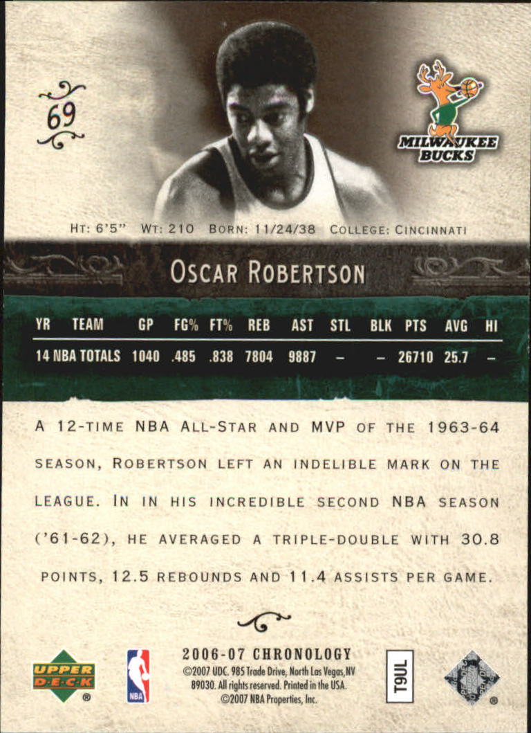 2006/2007 Chronology (Upper Deck) Basketball - Picture 17 of 33