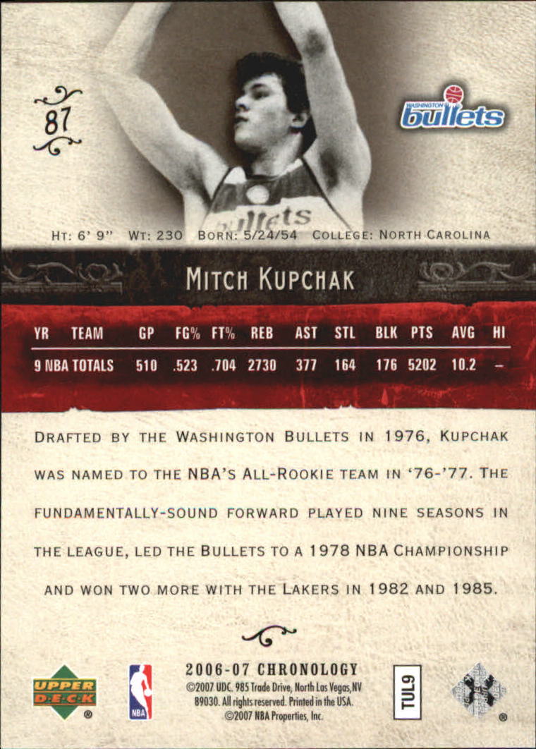 2006/2007 Chronology (Upper Deck) Basketball - Picture 21 of 33