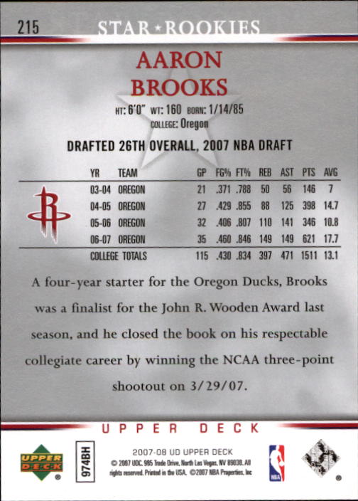 2007/2008 Upper Deck Basketball Part 1 Main Set Cards - Picture 391 of 395