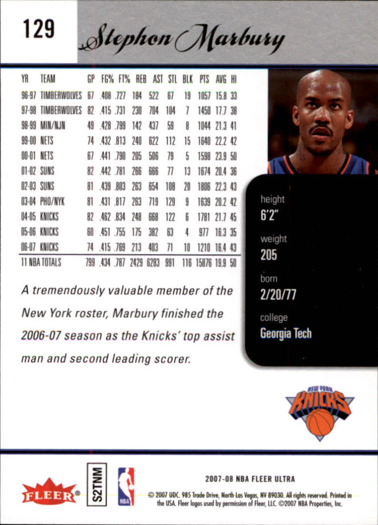 2007/2008 Ultra SE Basketball "Main Set" Base Cards #1 to #251 - Picture 89 of 167